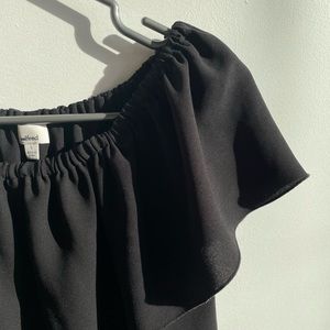 ARITZIA WILFRED Black Promener off the shoulder blouse Size S